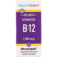 Superior Source, Advanced B-12, 2,000 mcg, 60 MicroLingual Instant Dissolve Tablets