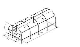 Теплиця «Дачна» під плівку 3*4