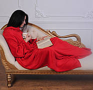 Плед із рукавами з мікрофібри (червоний), фото 3