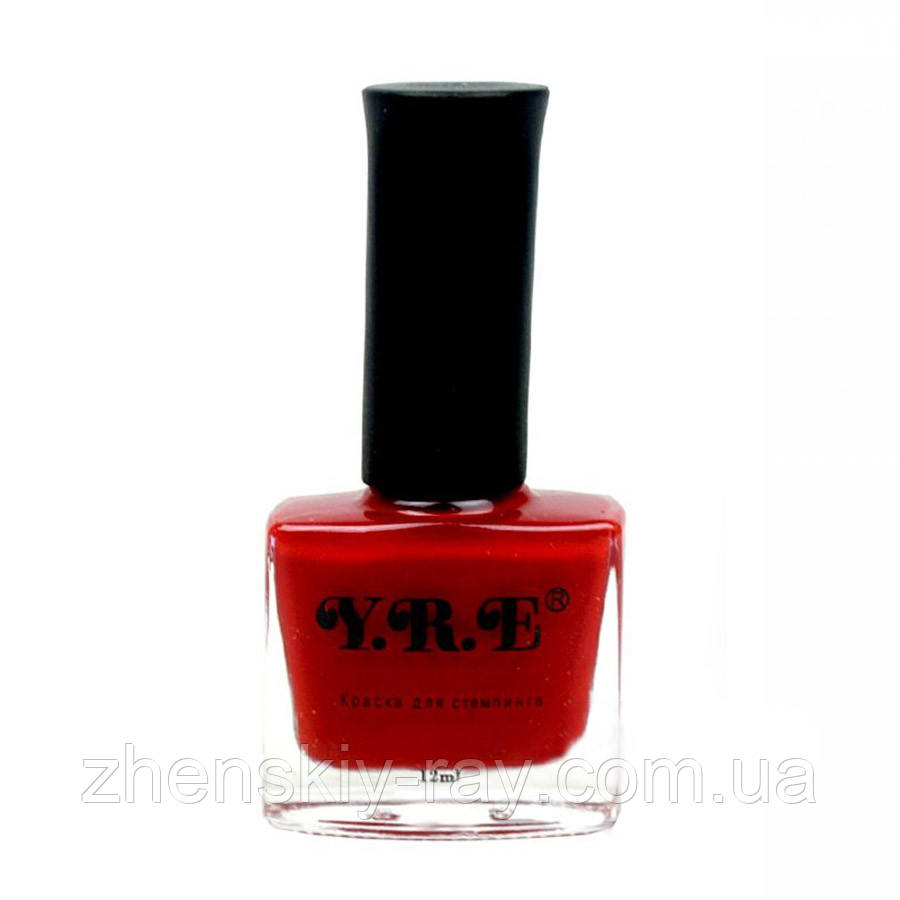 Лак-фарба для стемпінгу YRE КРАСНА, 12 мл