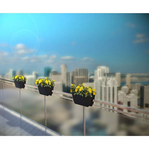 Вазон Balconia 60 см, бірюза, фото 2