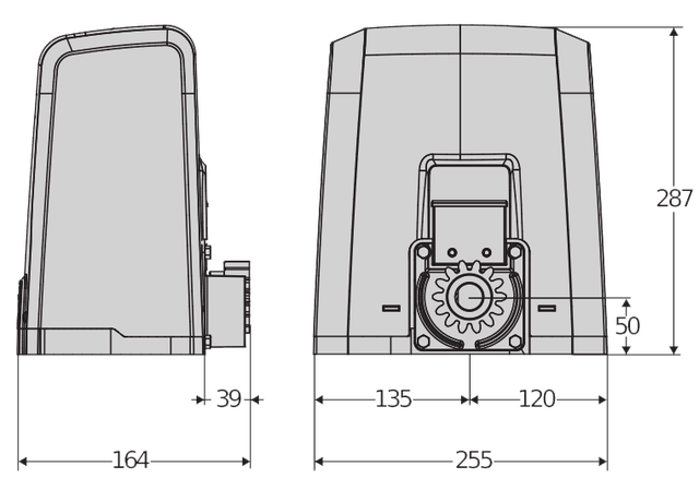 Габаритні розміри BFT DEIMOS BT A600