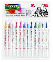 Акварельні маркери STA Aqua natural brush 12 кольорів