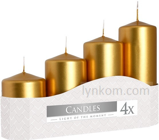 Набір золотистих свічок (4шт)