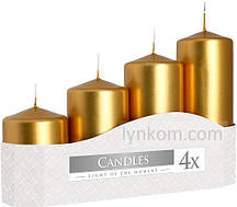 Набір золотистих свічок (4шт)