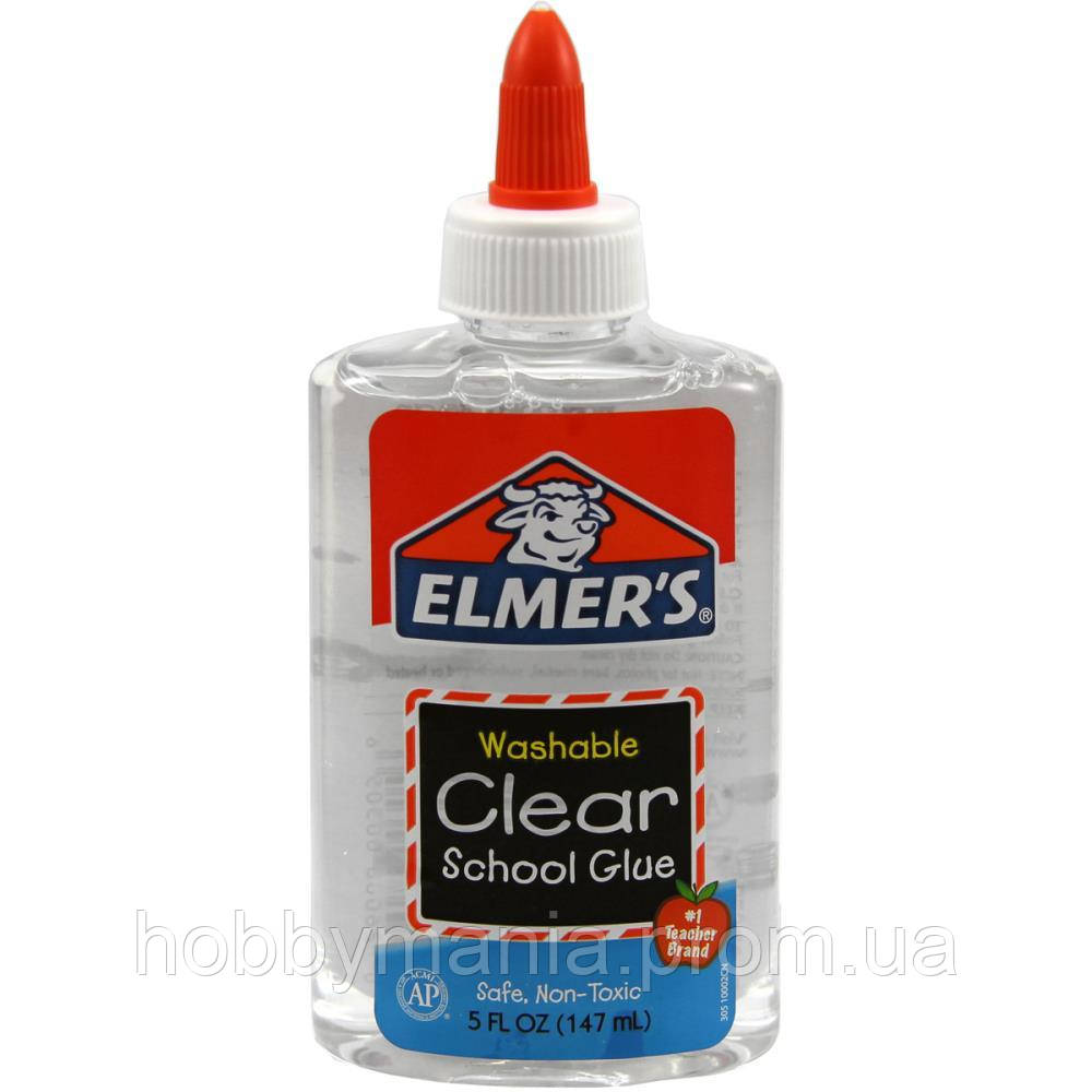Elmer's clear glue 147 мл (180 г) — прозорий клей Елмерс, ідеальний для створення слаймів