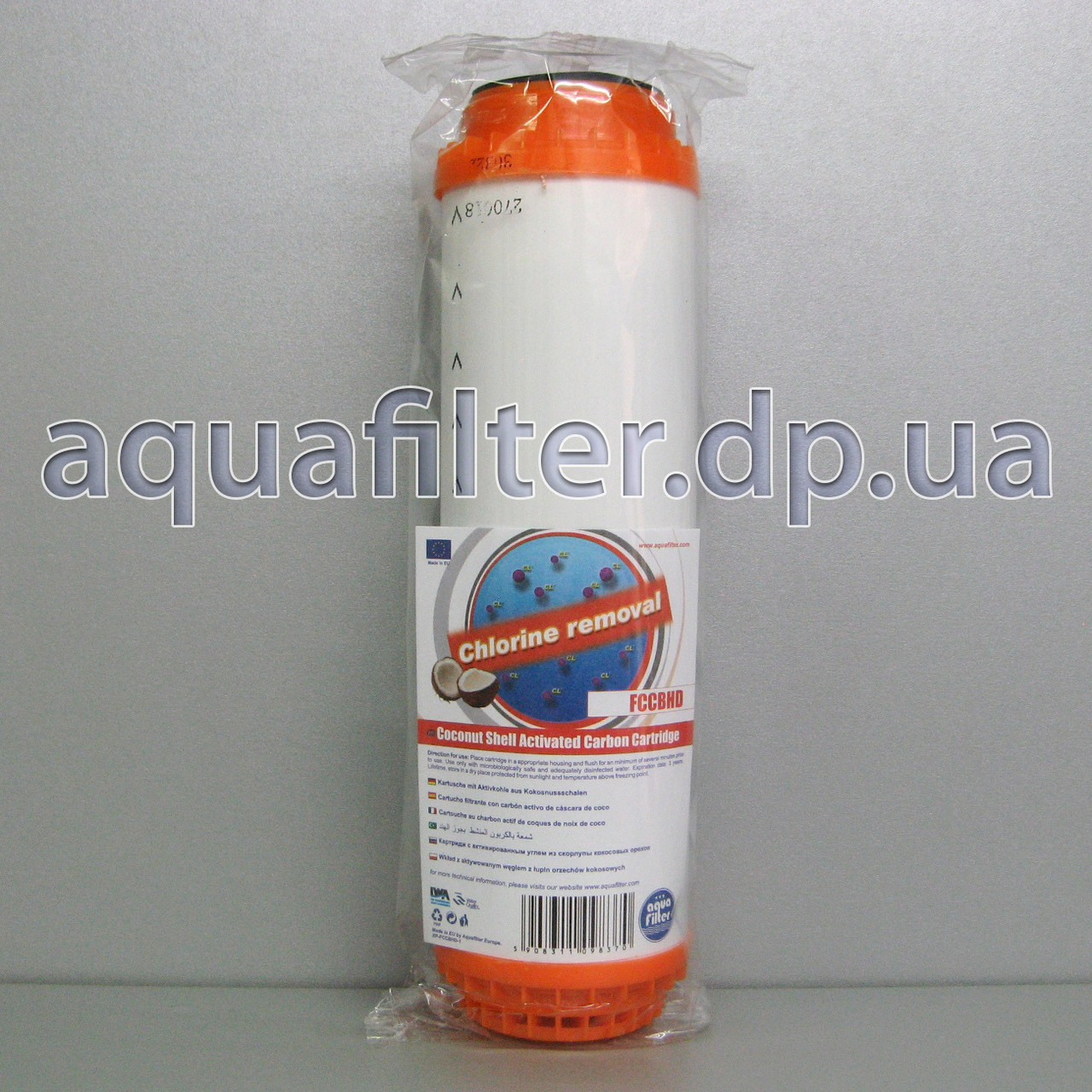 Картридж із гранульованим кокосовим вугіллям Aquafilter FCCBHD