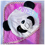 Куточок рушник для купання дитячий Панда 85х85 см, фото 6