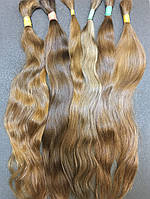 Славянские неокрашенные русые волосы в срезах 61-70 см