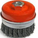 Щітка торцева посилена обоймою з плетеного дроту 75 мм (YDM9012)
