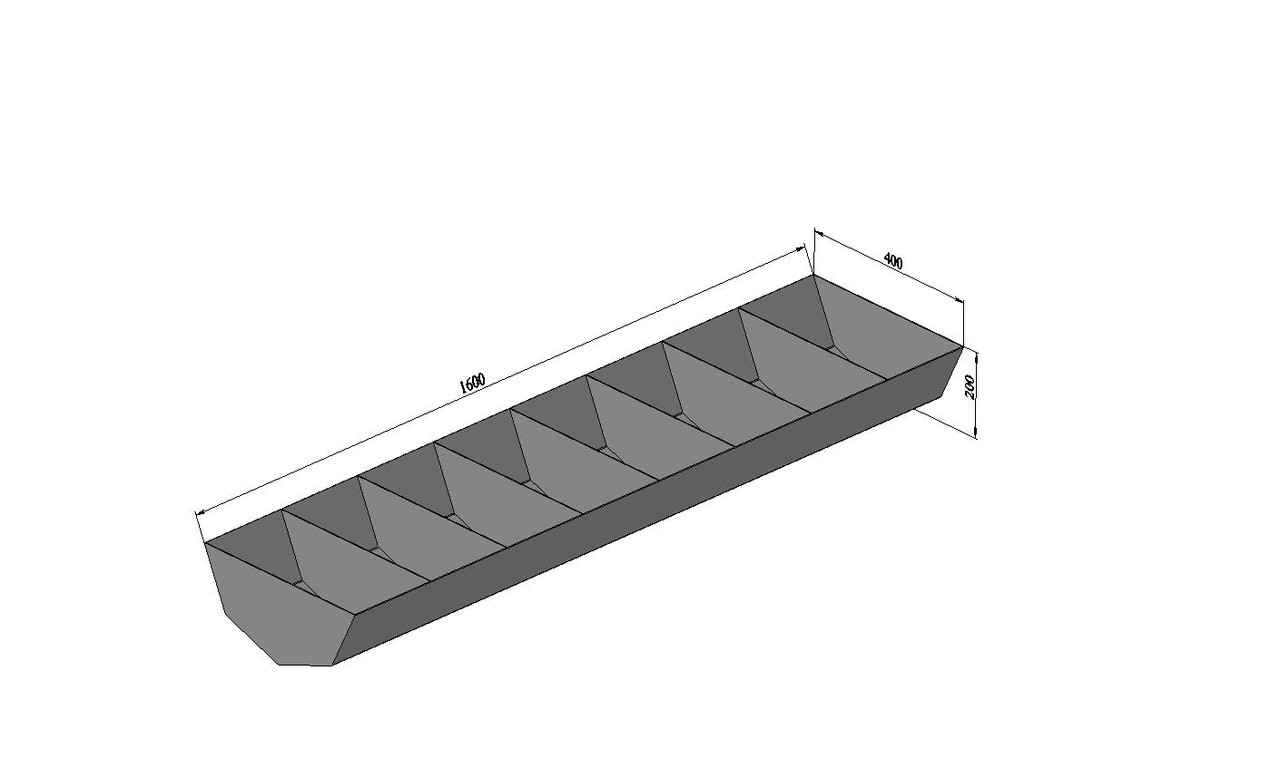 Годівниця групова 1000х400х230мм