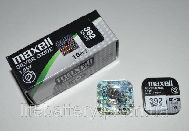 Батарейка годинникова Maxell 392 (SR-41W, SR-41) AG3 1х1шт /1/10 шт ...
