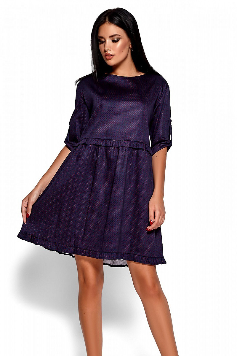 Розміри: S | Стильне фіолетове коротке плаття