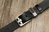 Ремінь чоловічий шкіряний класичний LFMB (чорний), фото 5