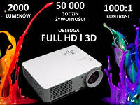 ПРОЕКТОР 1000 1 2000LM 50000H 3D FUL!!