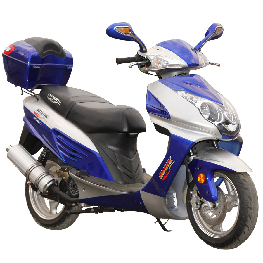 Мотороллер SPARK SP150S-17 (149,6 см. 7.75 л.с., електростартер, синій/жовтогарячий)