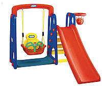 Ігровий комплекс гірка і гойдалки з музичною панеллю Happy Box JM-701