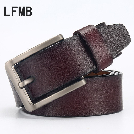Ремінь чоловічий шкіряний класичний LFMB (коричневий), фото 1