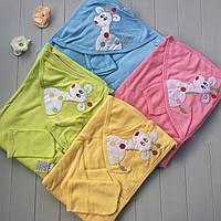 Детское полотенце-уголок для купания / полотенце с капюшоном / детское полотенце с уголком 90х90 см