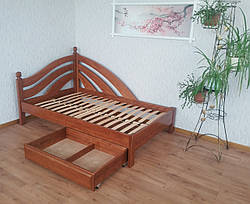 Ліжко полуторне кутова з масиву натурального дерева "Радуга - 2" від виробника, фото 2