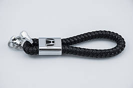 Брелок з логотипом HONDA, плетений берлок з логотипом хонда для автомобіліста + карабін/чорний