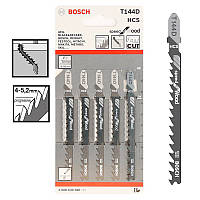 Пилка для лобзика Bosch T 144 D, HCS 5 шт/упак. (ОРИГИНАЛ) по дереву, ДСП, ДВП