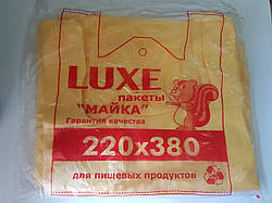 Пакет поліетиленовий Майка LUXЕ 220*380 мм 100 шт