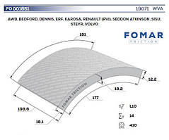 Накладки гальм., 001851N10A8RV (Fomar Friction)