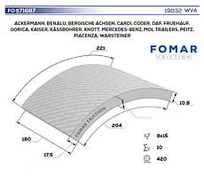 Накладки гальм. BPW, KAS, SAF 65571687N00A8RV (Fomar Friction)