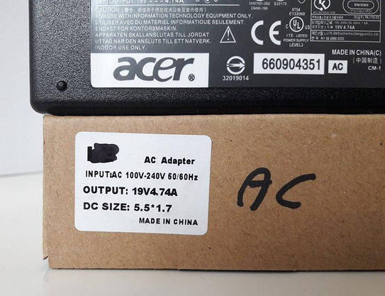 Блок Живлення ACER 19v 4.74a 90W штекер 5.5 на 1.7 (ОРІГИНАЛ) Зарядка для Ноутбука, фото 2