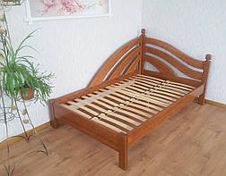 Біле дерев'яне ліжко дитяче підліткове односпальне з вільхи "Райдуга - 2" від виробника, фото 3