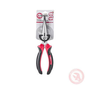 Щипці подовжені прямі Prof, 200 мм INTERTOOL NT-0221, фото 3