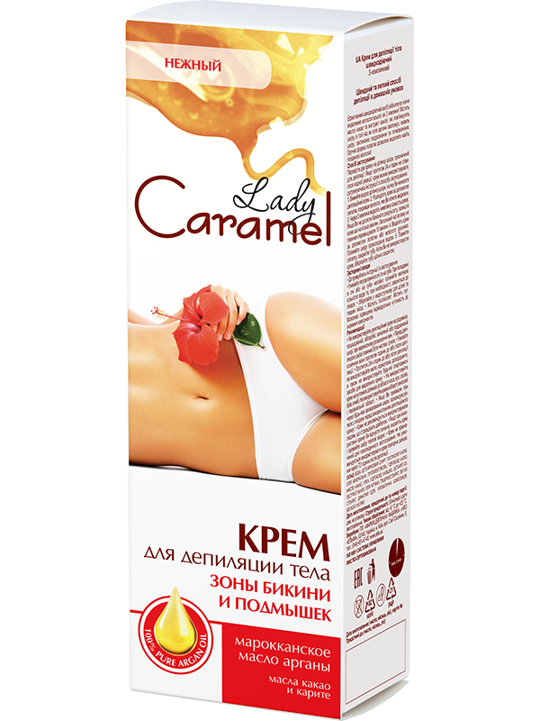 Крем для депіляції тіла, зони бікіні і пахв - Lady Caramel 100мл