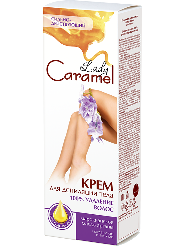 Крем для депіляції (100% Видалення волосся) - Lady Caramel Cream 100мл