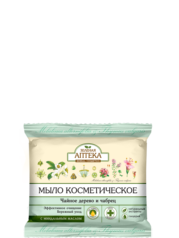Мило косметичне "Чайне дерево та Чебрець" - Зелена Аптека