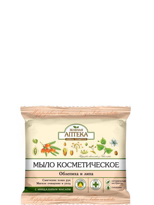 Мило косметичне "Обліпиха та Липа" - Зелена Аптека