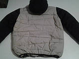 Куртка зимова чоловіча з капюшоном Predator - 1147 чорно-біла, фото 2