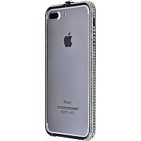 Чехол Бампер камни Swarovski для Apple iPhone 7 Plus /8 Plus (3 цвета) серебристый