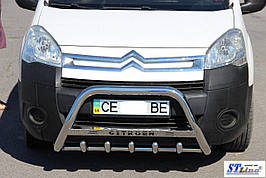 Кенгурятник WT004 (нерж.) - Citroen Berlingo 2008-2018 рр ..