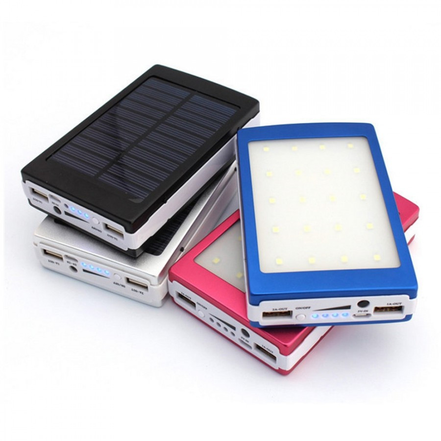 Power Bank Solar 90000 mAh портативне зарядне з LED лампою