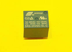 Реле 5V 10А SRD-05VDC-SL-C управление 5В нагрузка 250В 10А