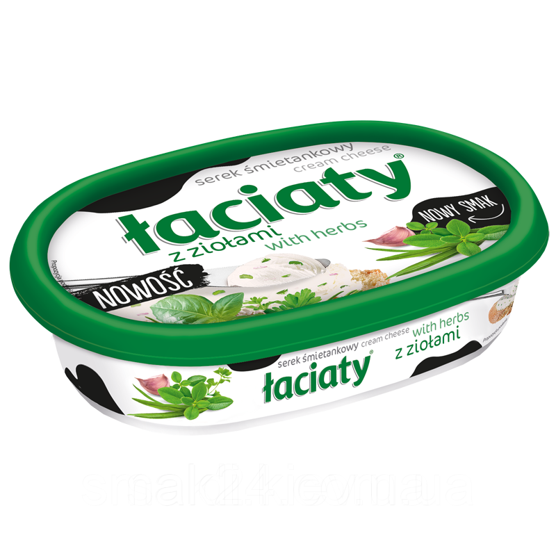 Сир-крем (сирна намазка) з зеленню Laciaty Польща 135г