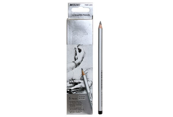 Набір олівців чорнографітних 6шт Marco Graphite Pencils (2Н, Н, HB, В, 2B, 3B) - фото 1 - id-p820948880