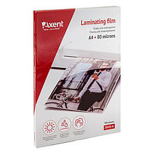 Плівка для ламінування 80 мкм, A4 "Axent" 2020-A (216x303мм), (за 100 шт.), шт