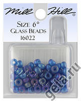 16022 бисер Mill Hill, 6 Frosted Opal Capri Magnifica Glass Beads