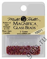 10071 бисер Mill Hill, 12/0 Opal Cinnamon Red Magnifica Glass Beads