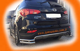 Задні кути AK-003-Подвійний (нерж.) - Hyundai Santa Fe 3 2012-2018 рр ..