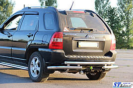 Задня дуга AK007 (нерж.) - Kia Sportage 2004-2010 рр.