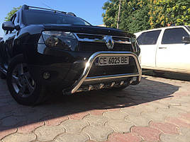 Кенгурятник без напису WT003 (нерж.) - Renault Duster 2008-2017 рр.