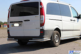 Задні куточки AK003-Double (2 шт., нерж) - Mercedes Vito W639 2004-2015 рр.